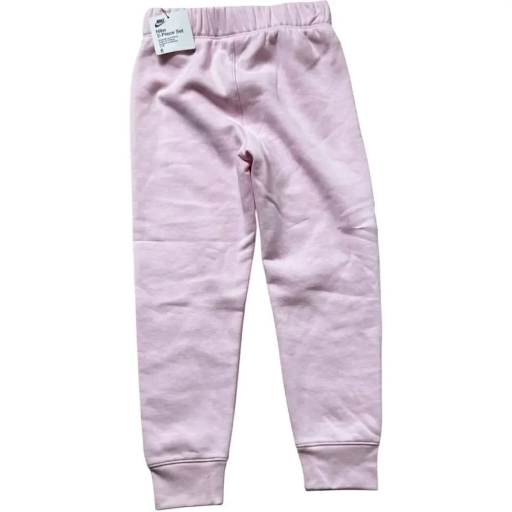 Nike Kids Pink Hoodie Jogger Set Sz. 6 - Picture 3 of 9